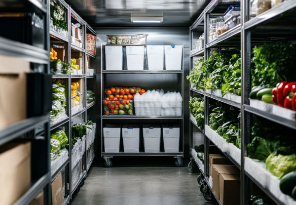 industrial walk-in vegetable cooler